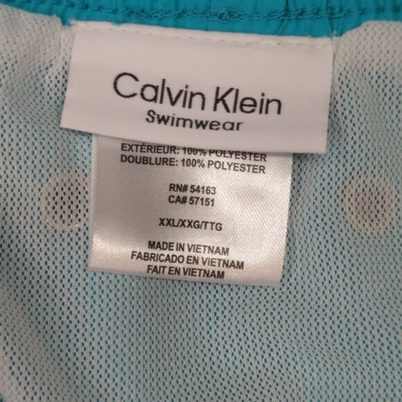 Calvin Klein Mens Swimwear Shorts XXL Elastic Waist Drawstring Swim Trunks - Picture 2 of 9